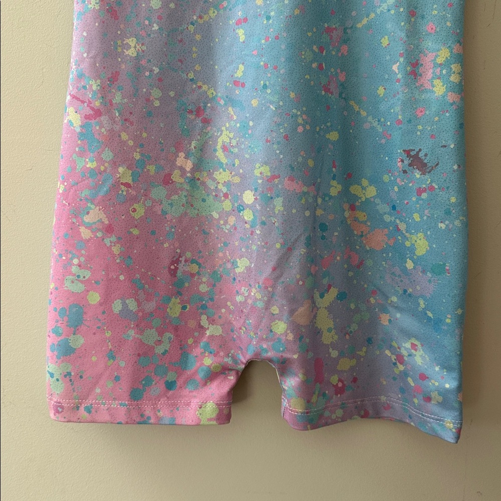 Domusgo One Piece Gymnastic Graffeti Leotard Unitard Girls Size 5-6 - Picture 9 of 11